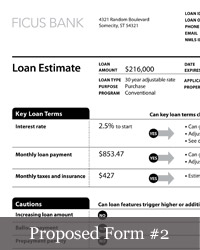 one of CFPB's proposed form